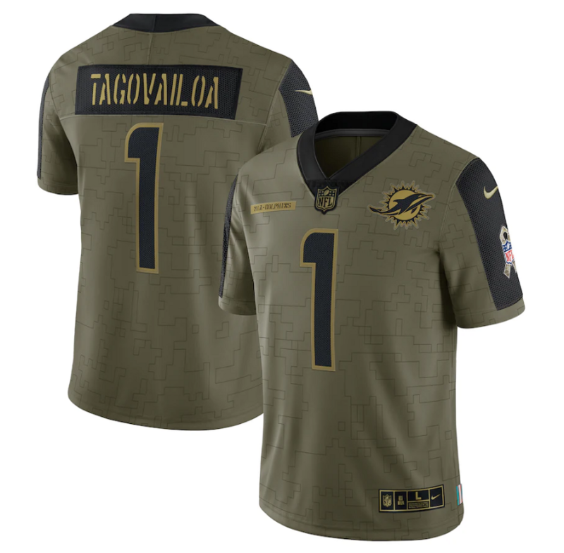 Miami Dolphins Vapor Limited Jersey Salute To Service 2021