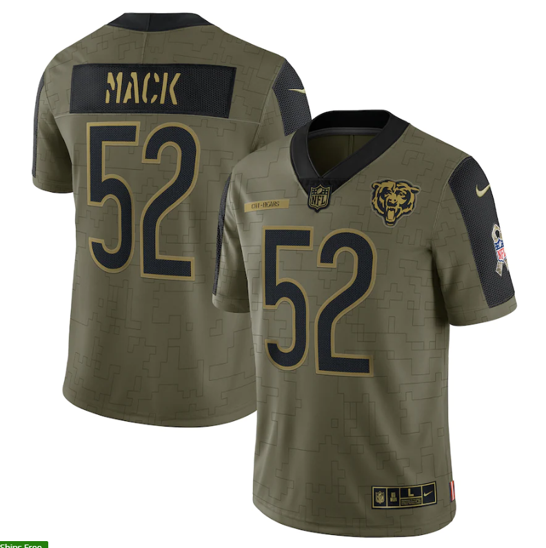 Chicago Bears Vapor Limited Jersey Salute To Service 2021