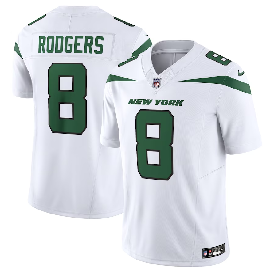 New York Jets Vapor F.U.S.E. Limited Jersey White Destaque